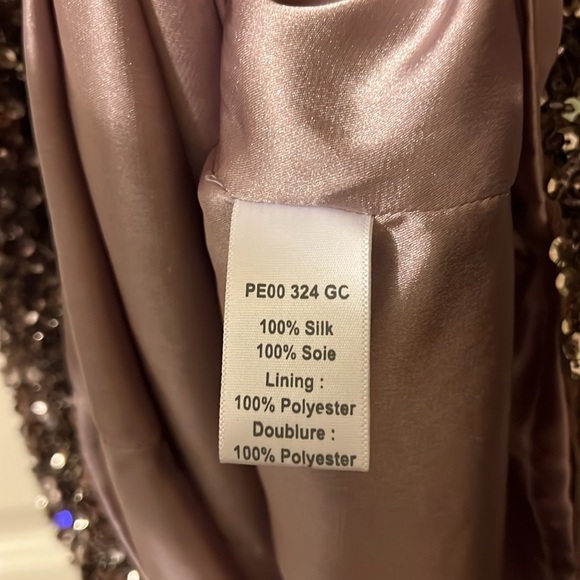 PARKER Sequined Rose Gold Short Cocktail Dress  (Sz 4) - Picture 4 of 4